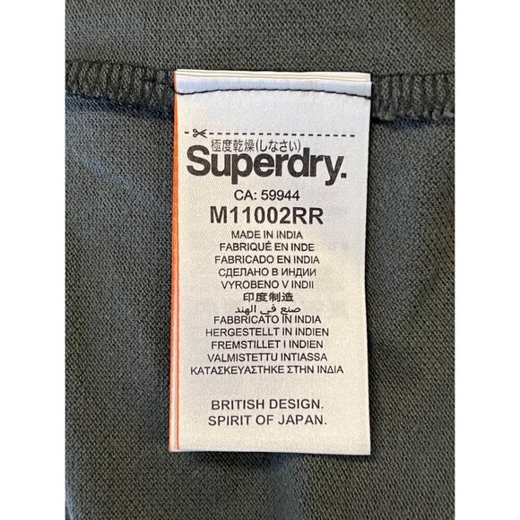 Superdry SIze Medium Men Classic Camo Pique Polo Shirt Collar Short Sleeve Green - Picture 8 of 8